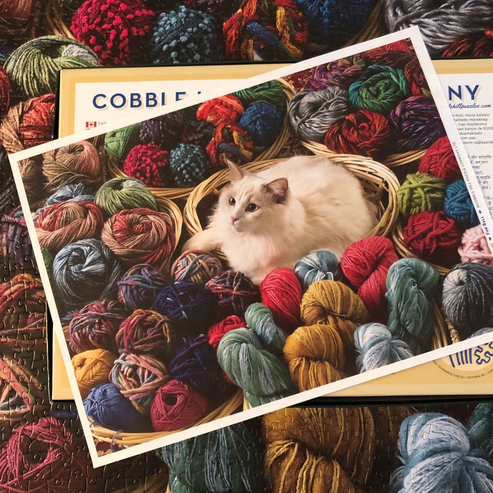 Yarn and Cat Cobble Hill 1000 Piece Jigsaw Puzzle - Picture 6 of 6